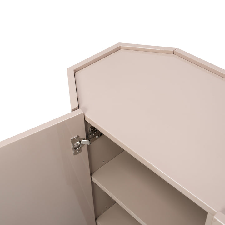 Facet Console Cabinet - Shiitake High Gloss