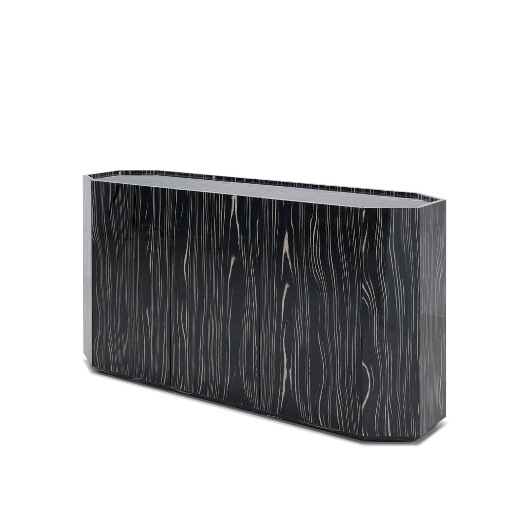 Facet Console Cabinet - Alpi Obsidian