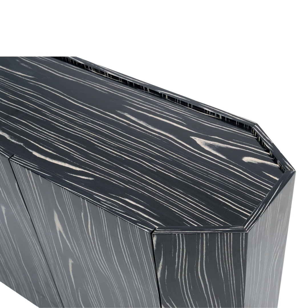 Facet Console Cabinet - Alpi Obsidian