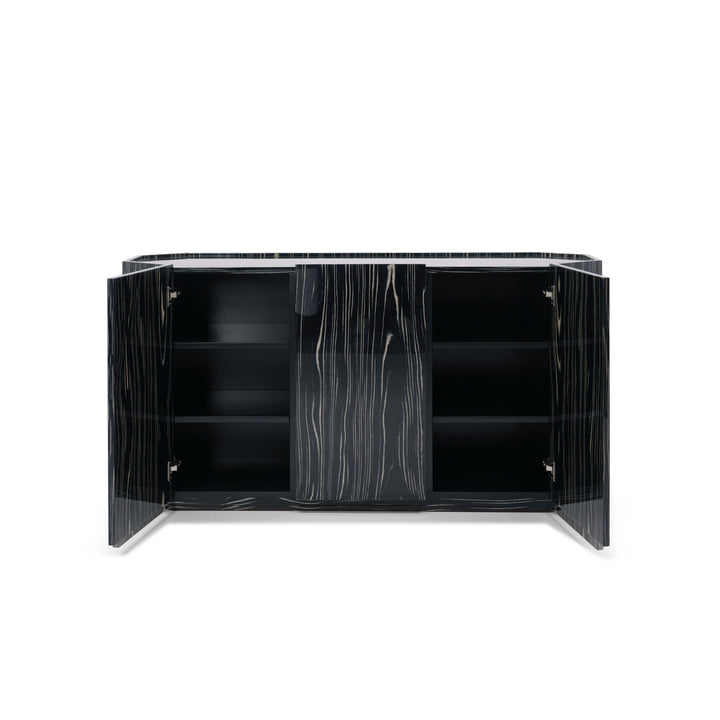 Facet Console Cabinet - Alpi Obsidian