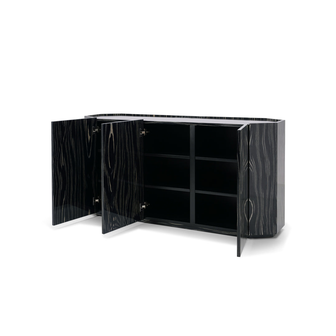 Facet Console Cabinet - Alpi Obsidian
