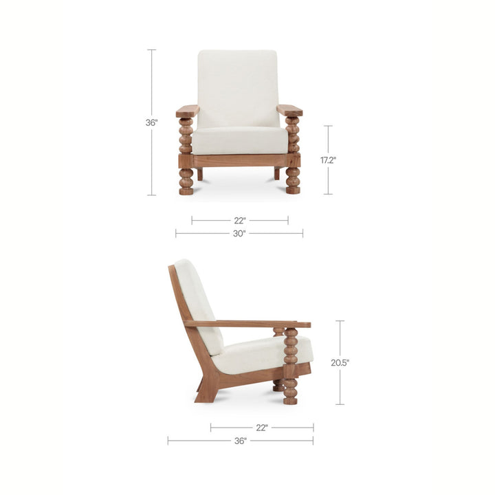 Fiona Accent Chair - Off White
