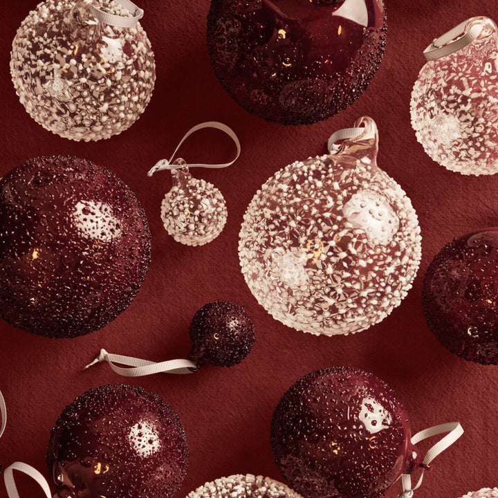 Flurry Glass Baubles - Set of 3