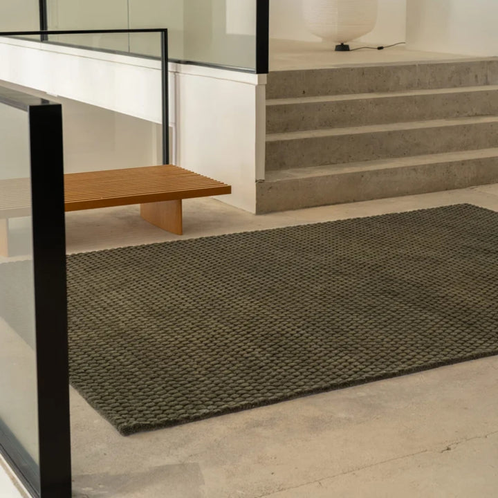 Forest Green Drops Surface Rug