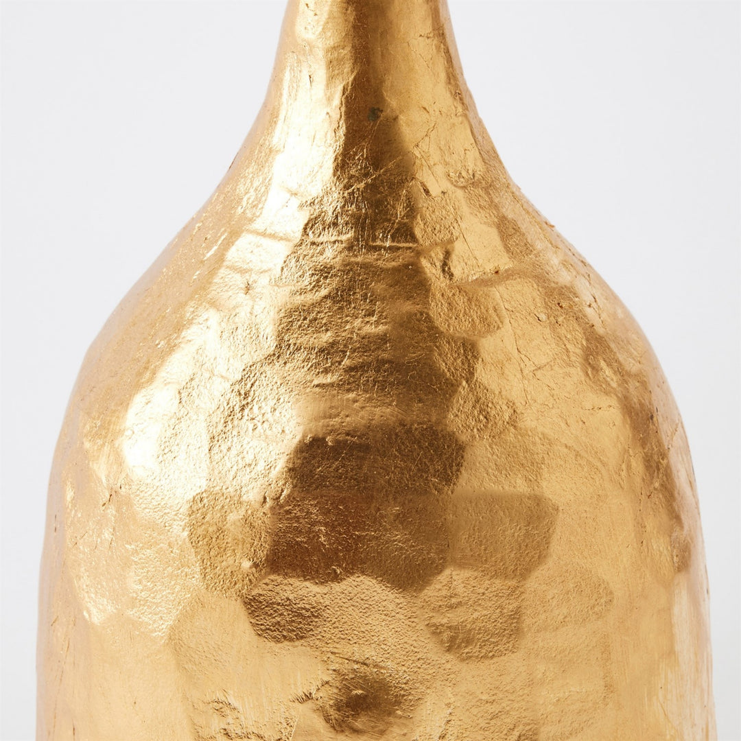 Forged Pillar Candle Holder - Gold Leaf