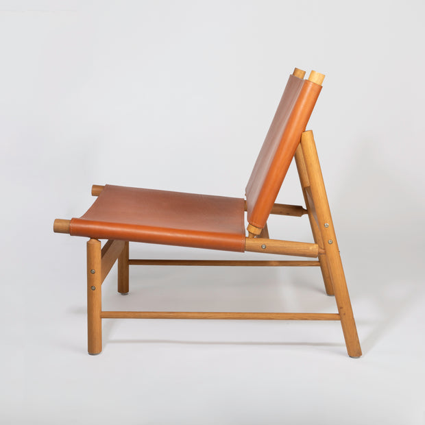 Sergio Leather & Oak Lounge Chair
