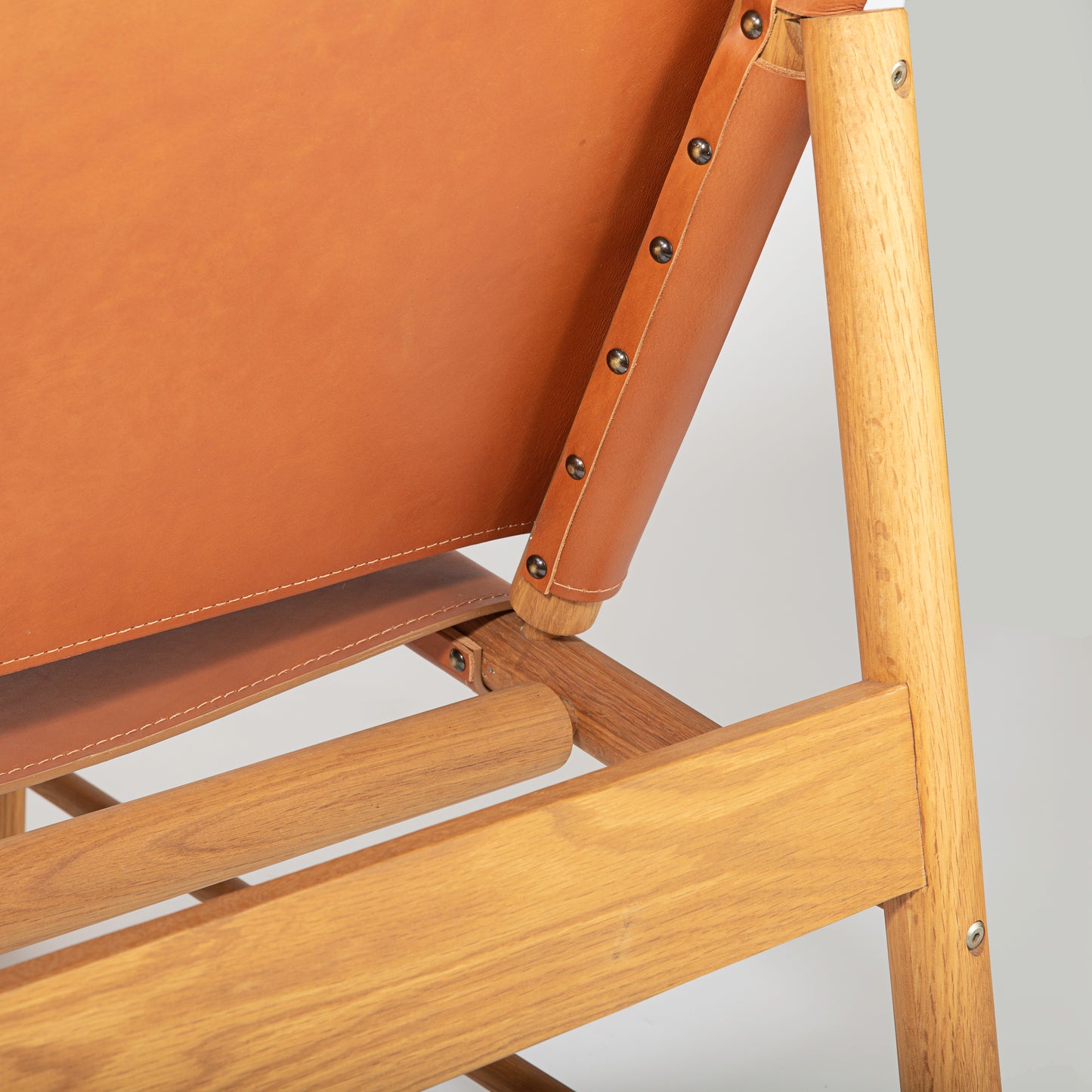 Sergio Leather & Oak Lounge Chair