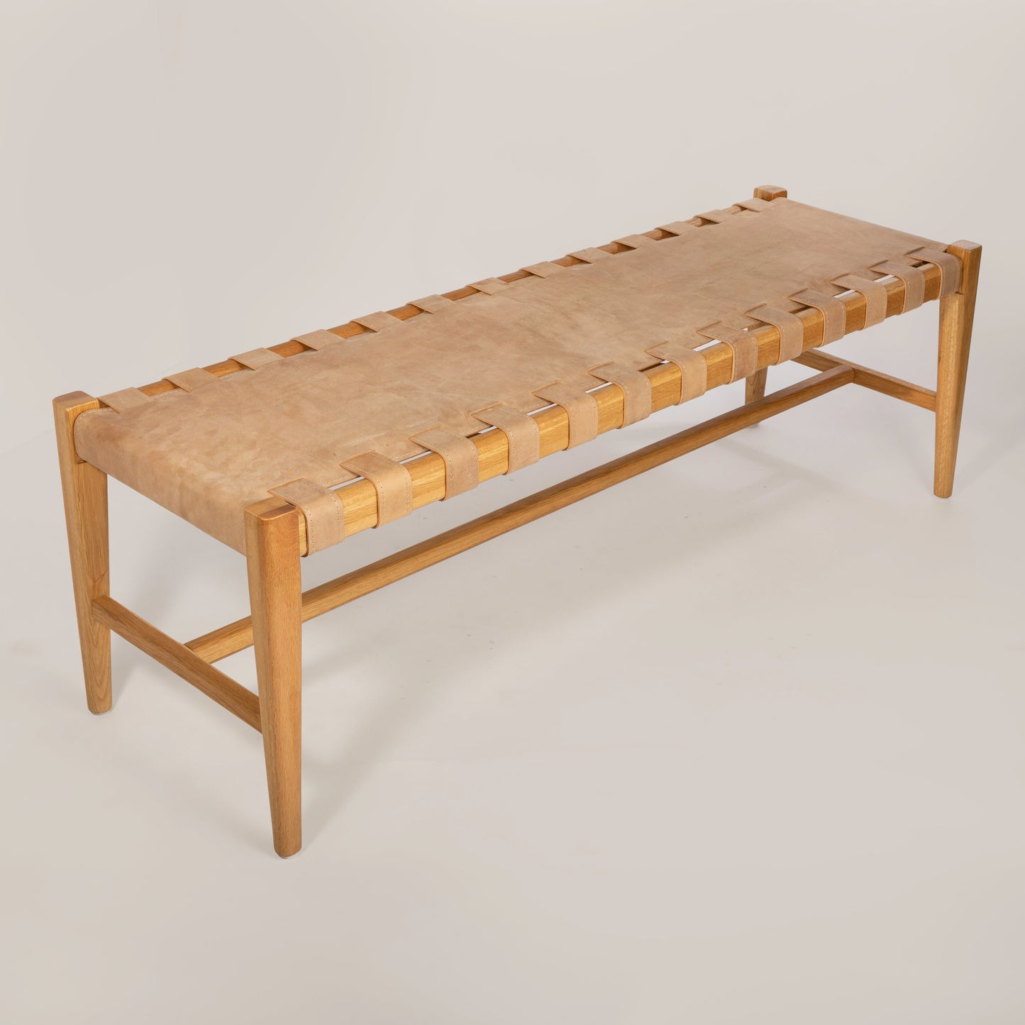 Pismo Leather Bench - Natural Leather - Open Box