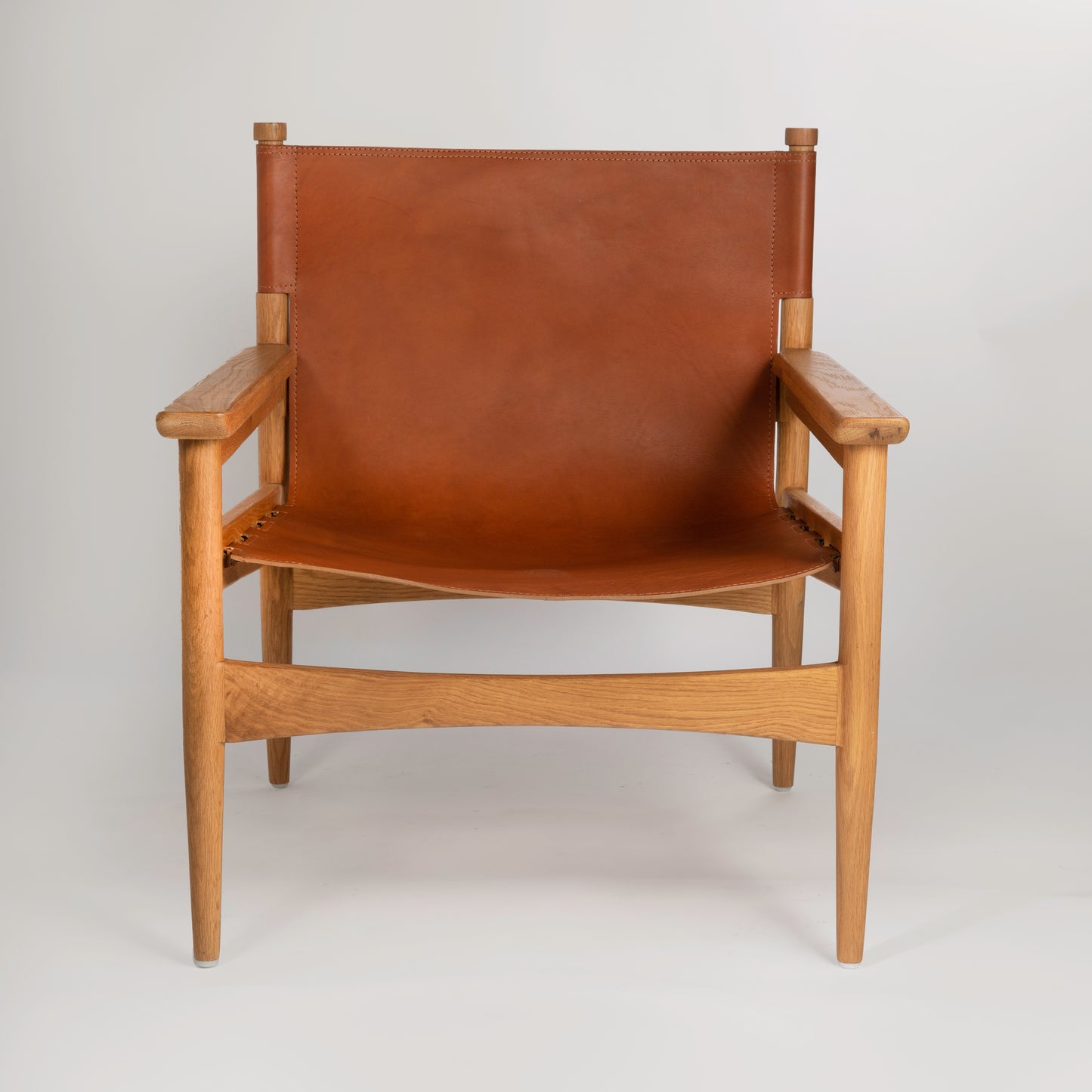 Cambria Leather & Oak Lounge Armchair
