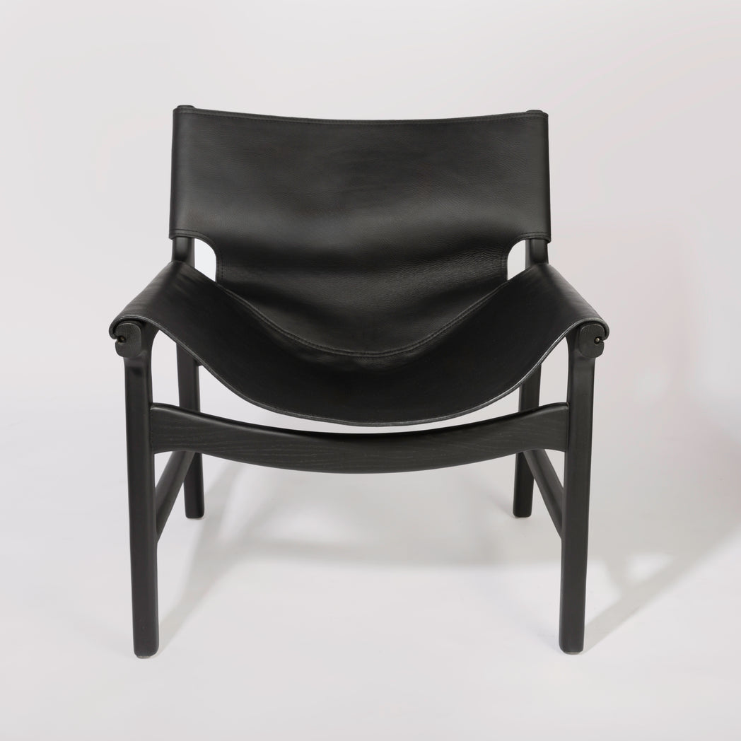Ojai Leather & Oak Lounge Armchair