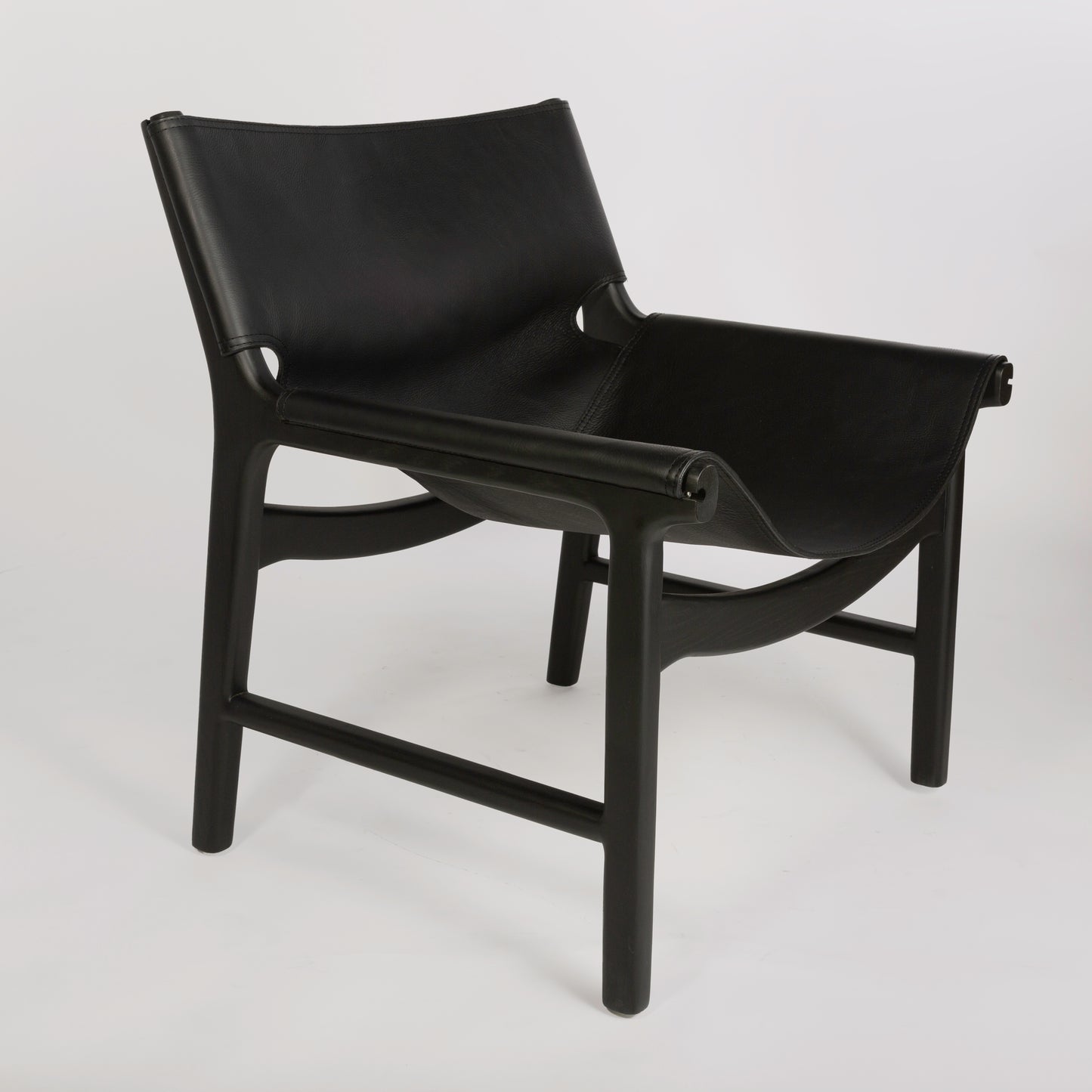 Ojai Leather & Oak Lounge Armchair