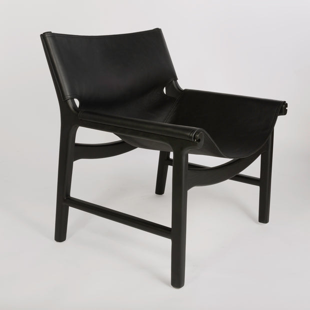 Ojai Leather & Oak Lounge Armchair