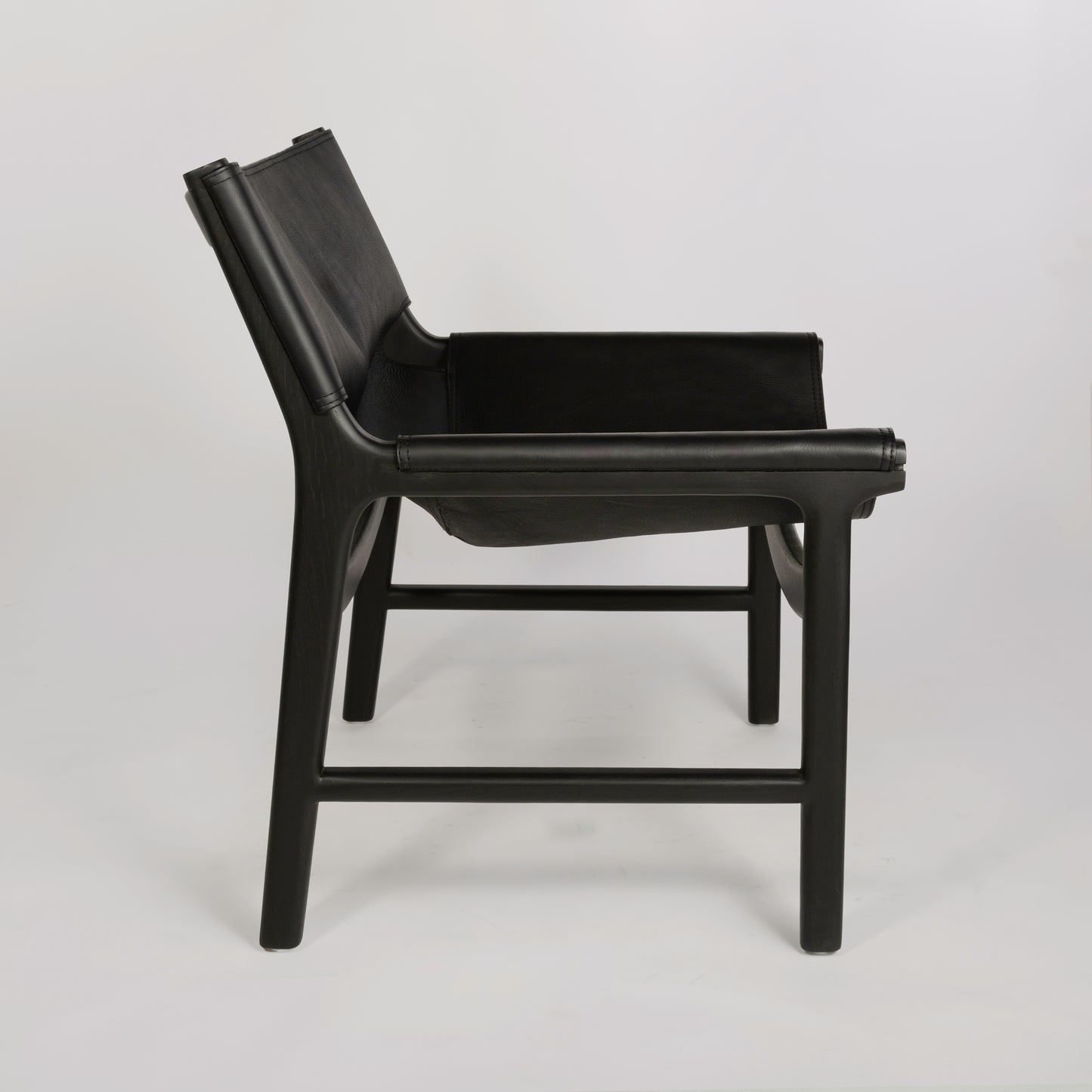 Ojai Leather & Oak Lounge Armchair
