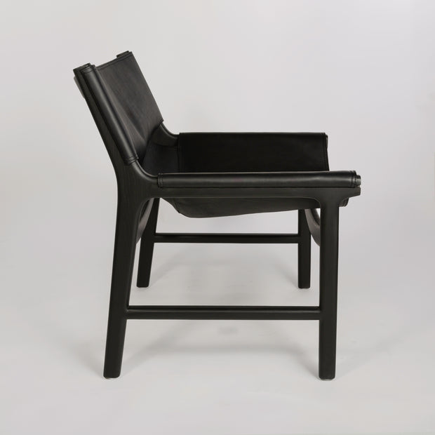 Ojai Leather & Oak Lounge Armchair