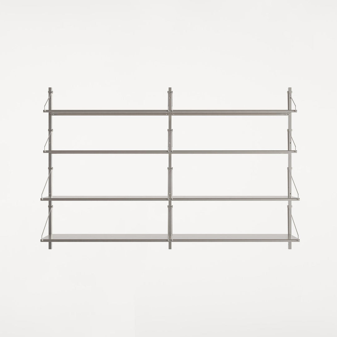 Shelf Library Double Section | Stainless Steel