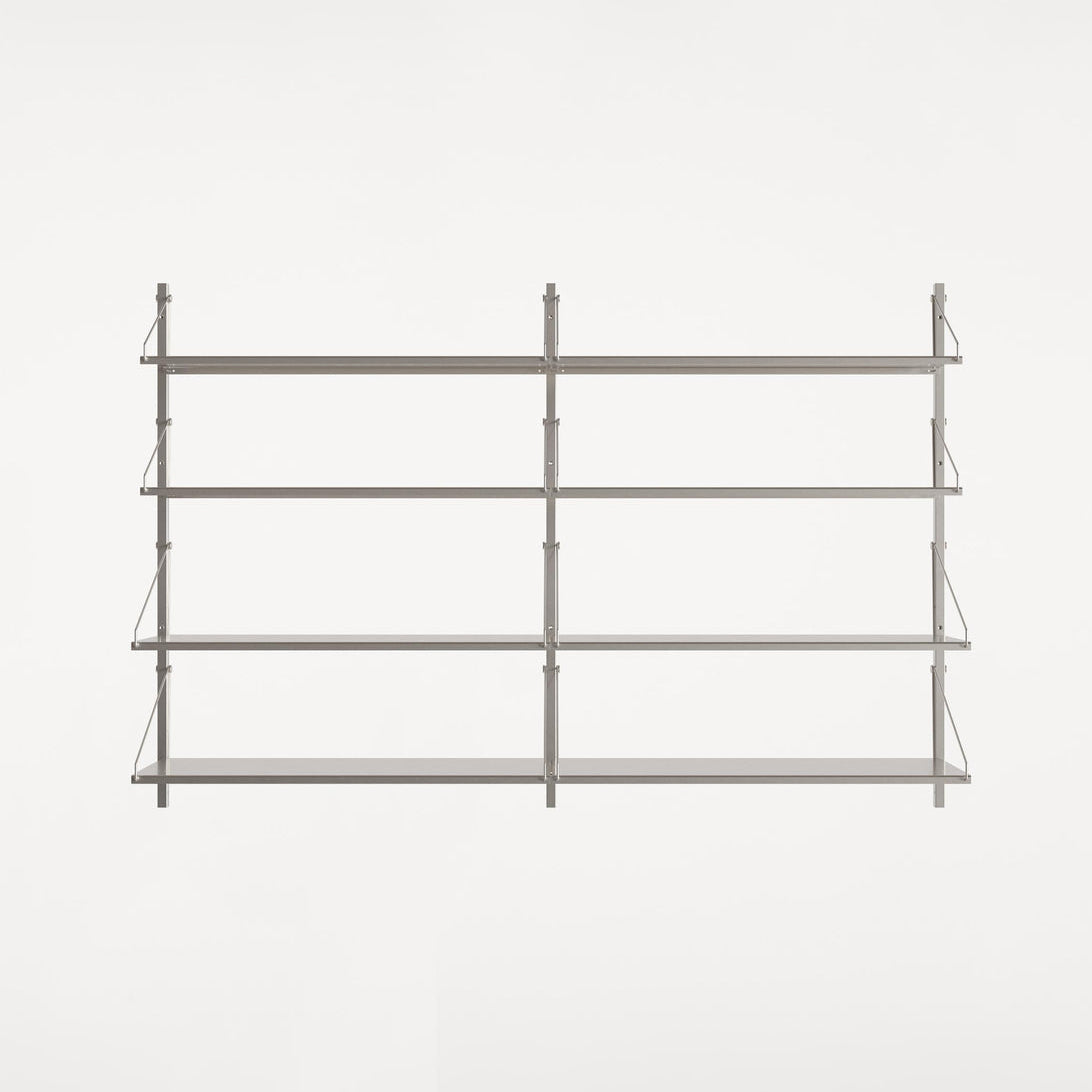 Shelf Library Double Section | Stainless Steel