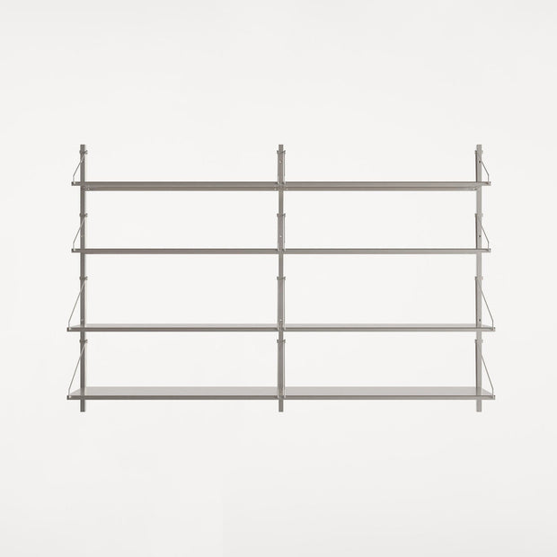 Shelf Library Double Section | Stainless Steel