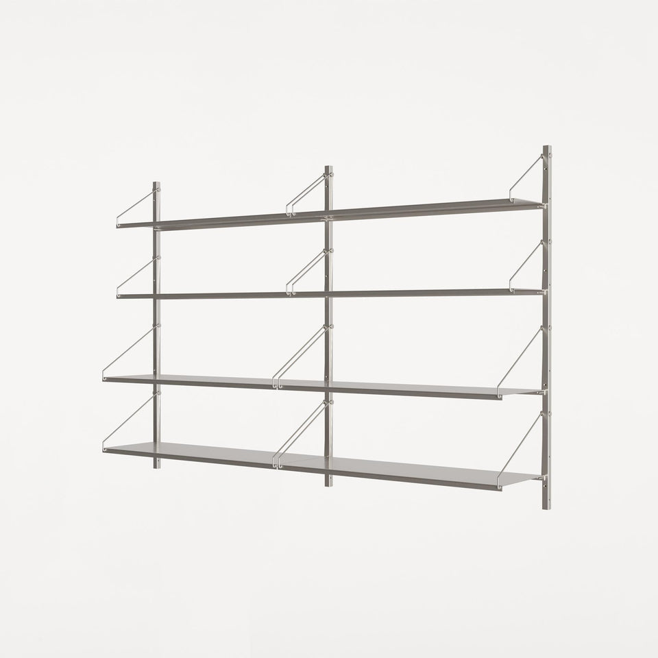 Shelf Library Double Section | Stainless Steel