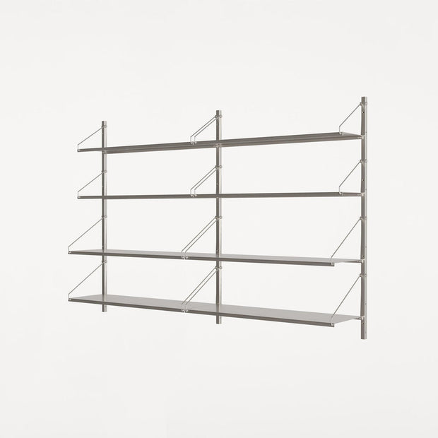 Shelf Library Double Section | Stainless Steel