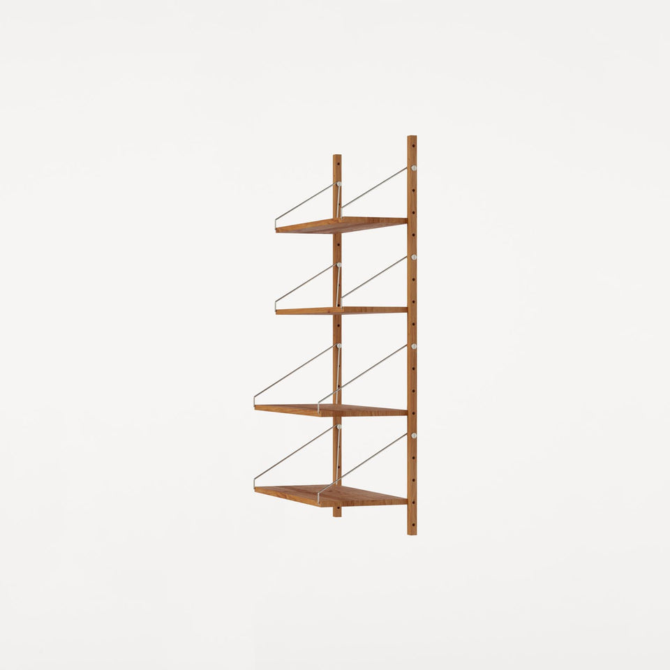 Shelf Library Single Section | Natural Oak