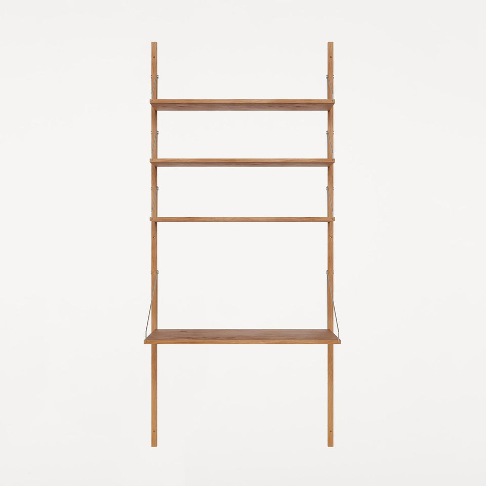 Shelf Library Single Section | Natural Oak