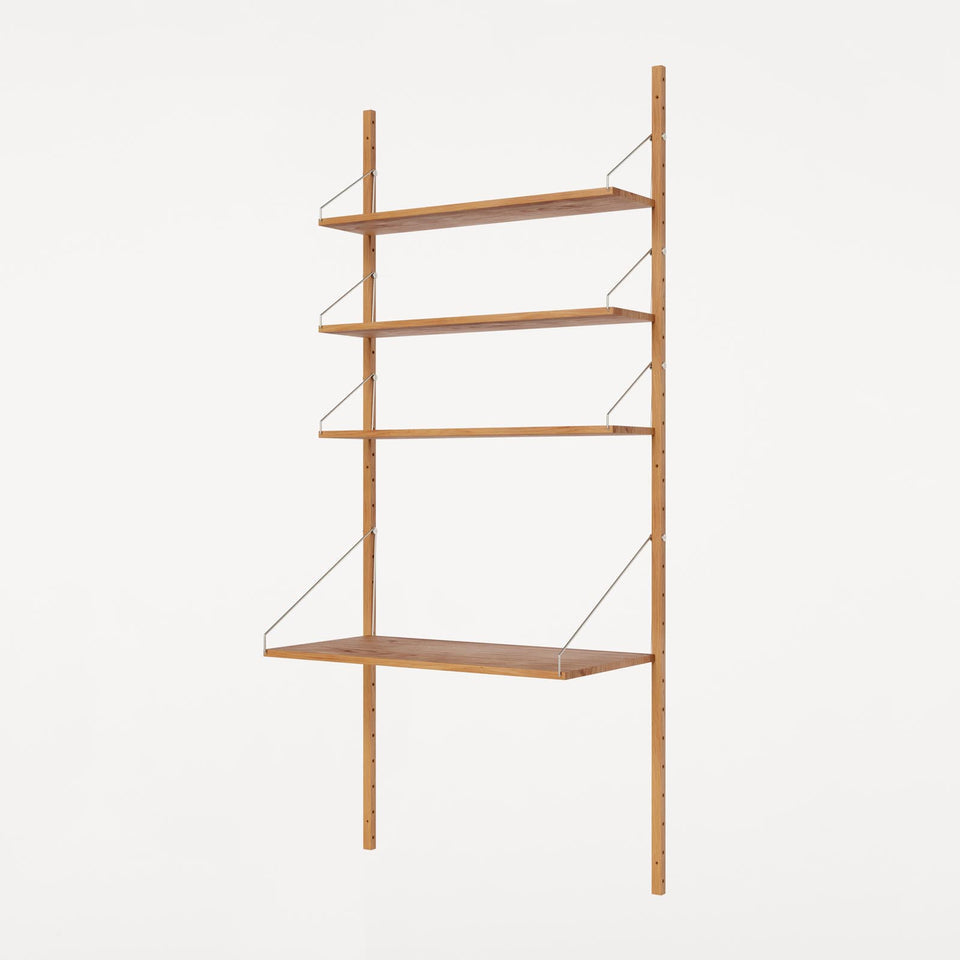 Shelf Library Single Section | Natural Oak