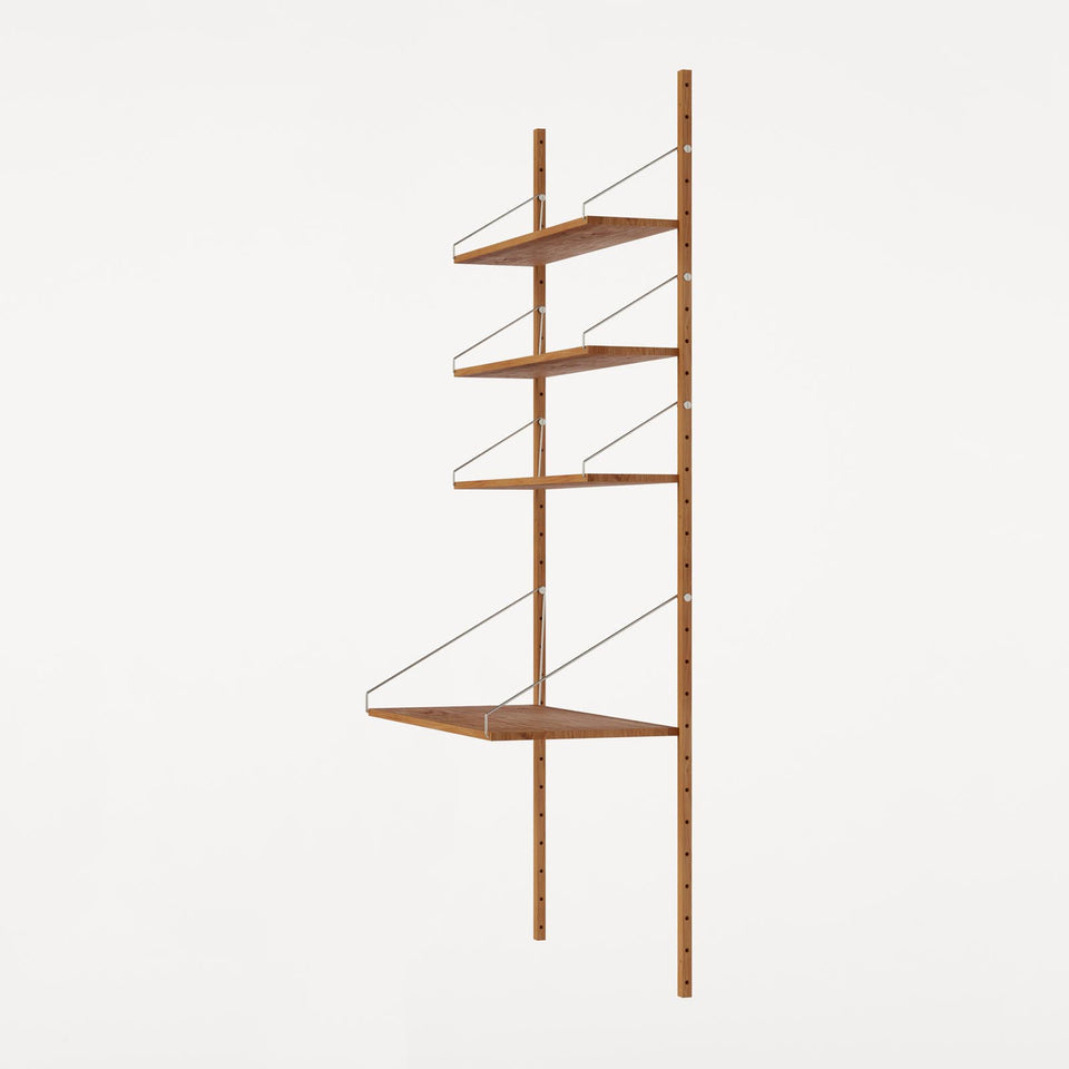 Shelf Library Single Section | Natural Oak