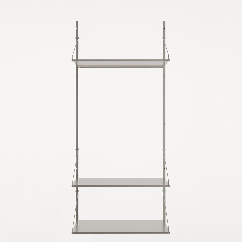 Shelf Library with Hanger Section