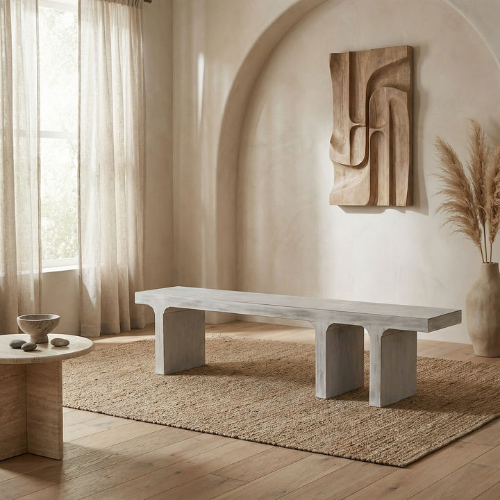 Kith Asymmetric Bench, White Wash