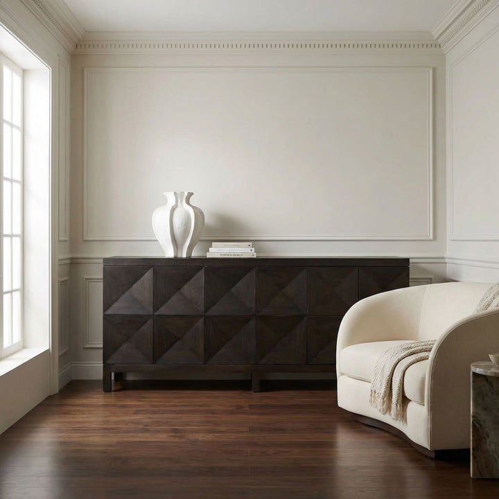 Aubree 3 Door Sideboard, Ebony Walnut