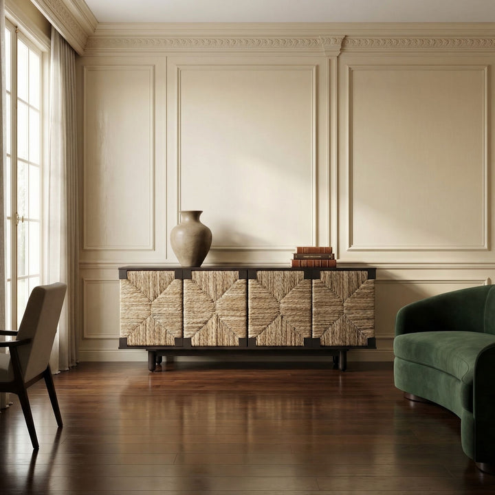 Paisley 4 Door Sideboard, Pale