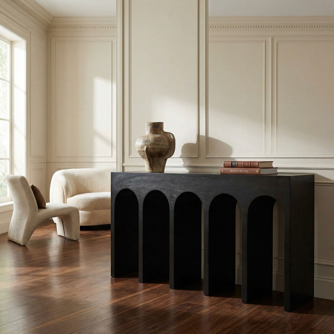 Lillian Console, Hand Rubbed Black