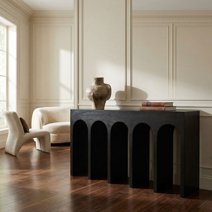 Lillian Console, Hand Rubbed Black
