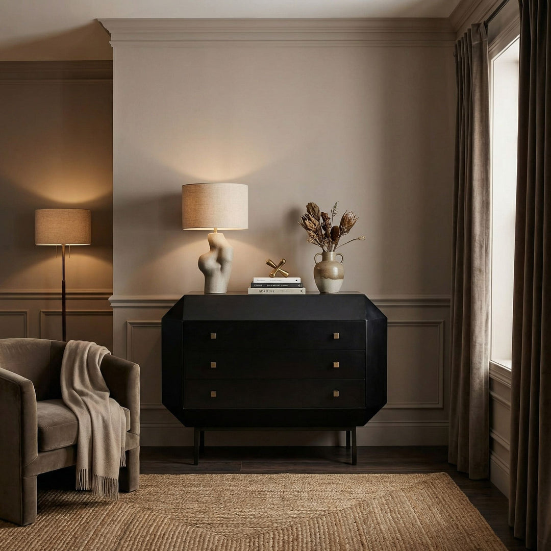 Brynlee Dresser, Hand Rubbed Black