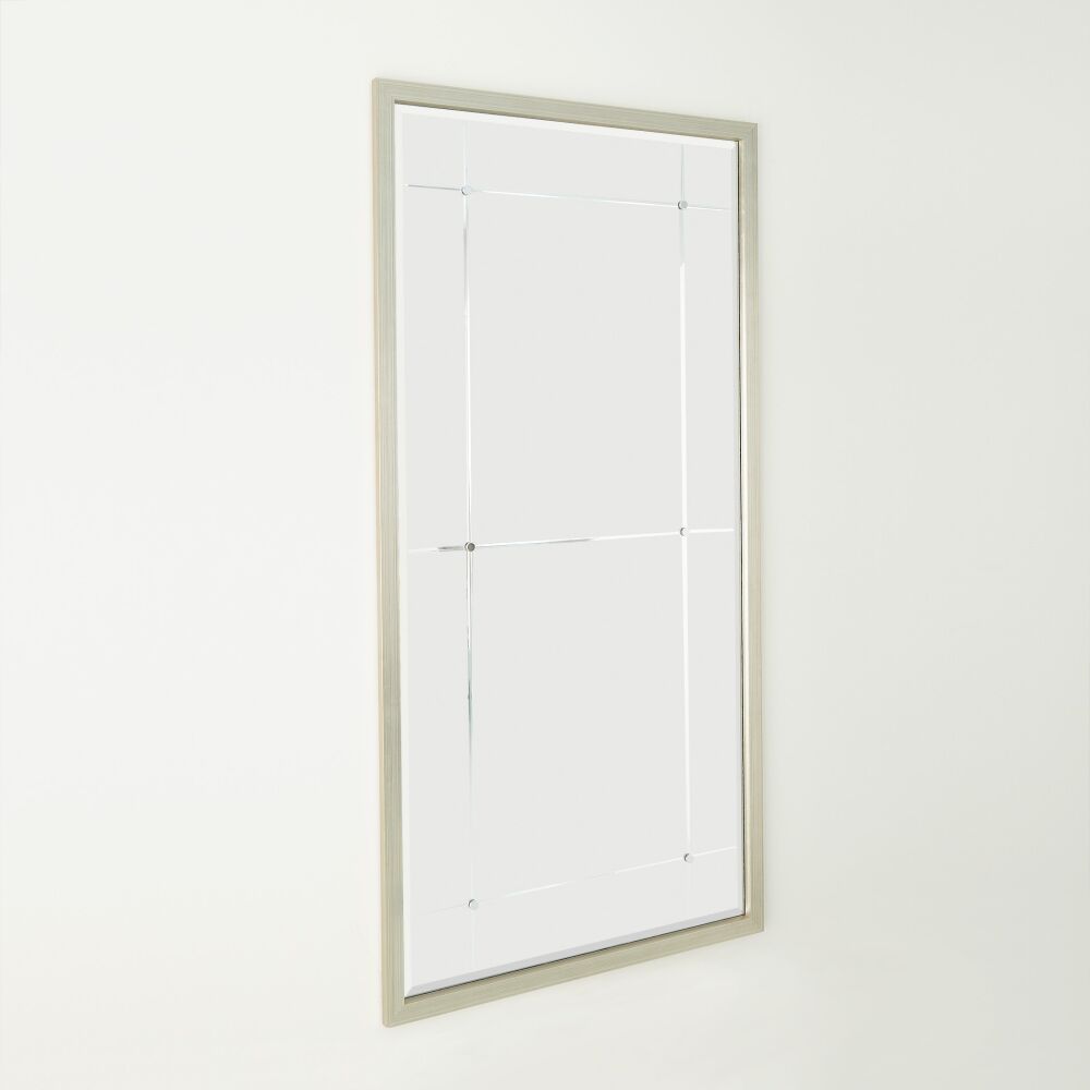 Beaumont Floor Mirror-Silver Leaf
