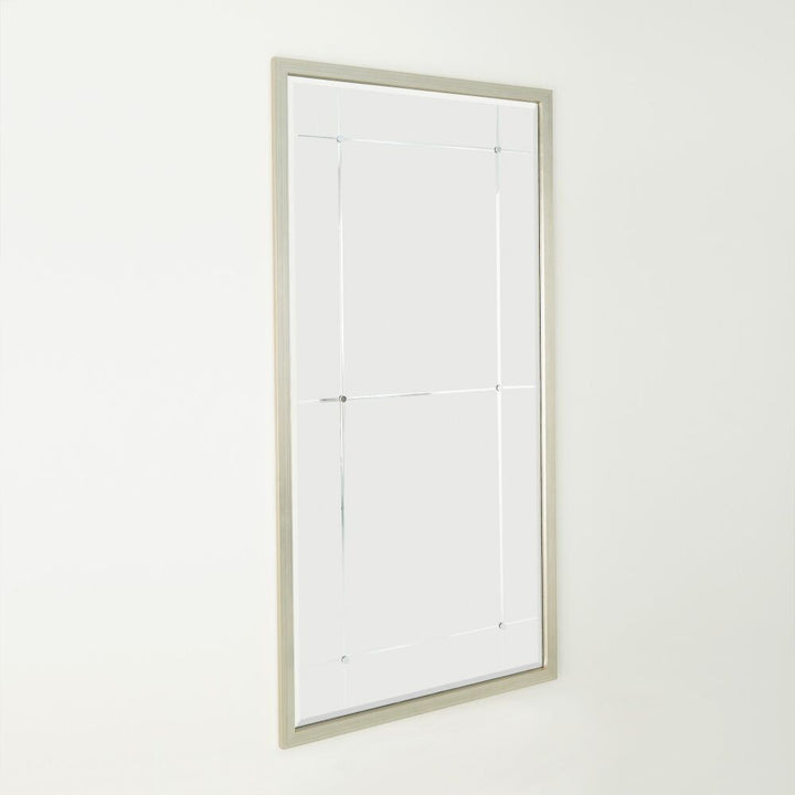Beaumont Floor Mirror-Silver Leaf