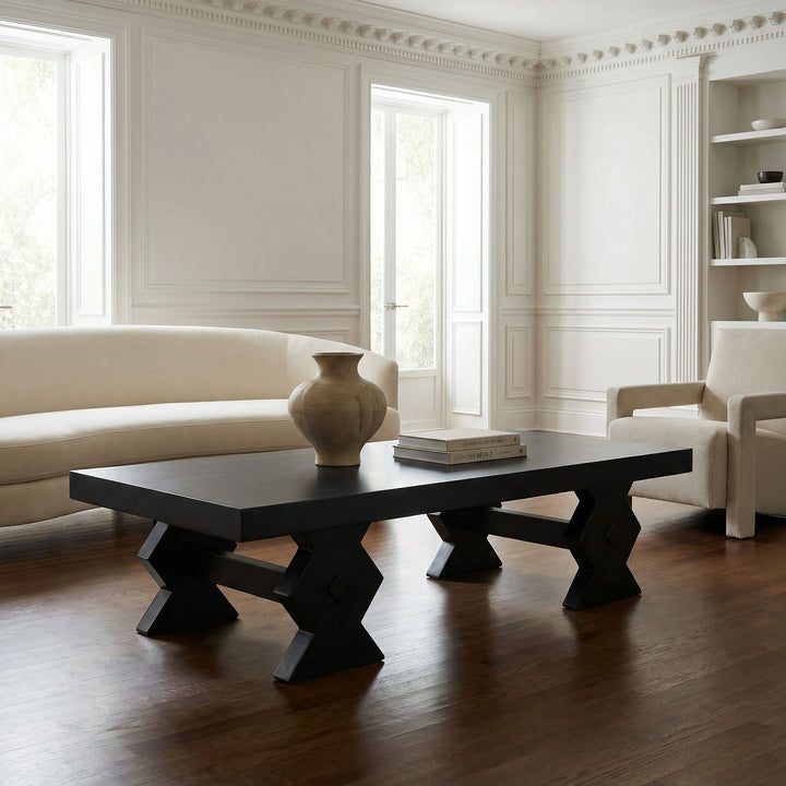Emerson Coffee Table, Hand Rubbed Black