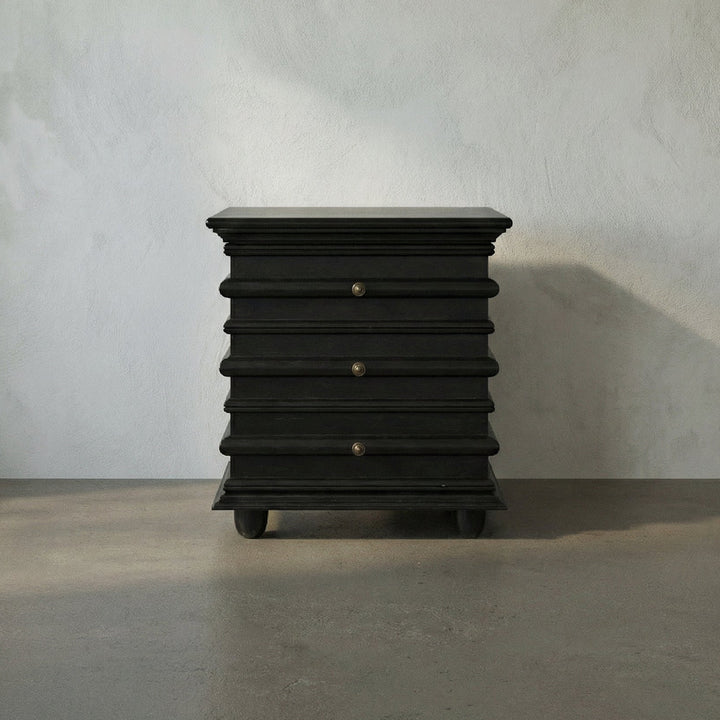 Kiara Side Table, Hand Rubbed Black