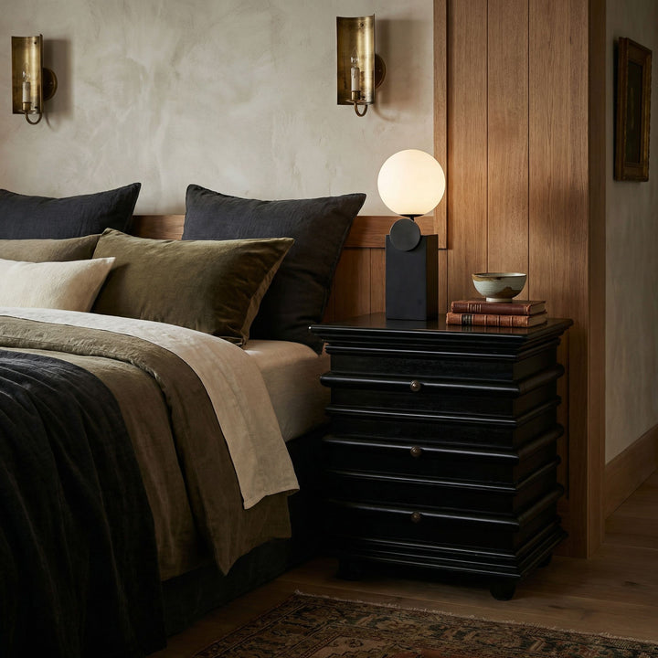 Kiara Side Table, Hand Rubbed Black