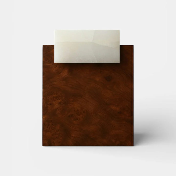 Gaia Burl Wood and White Onyx Table