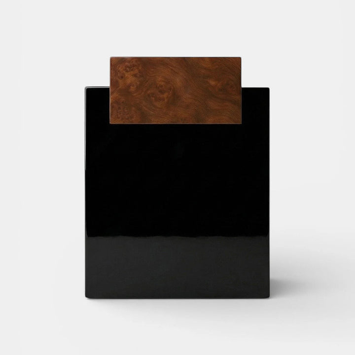Gaia Burl Wood and Black Lacquered Table