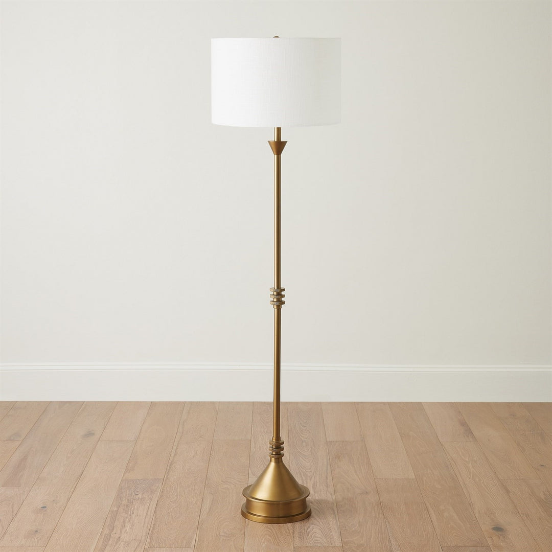 Gear Floor Lamp - Antique Brass