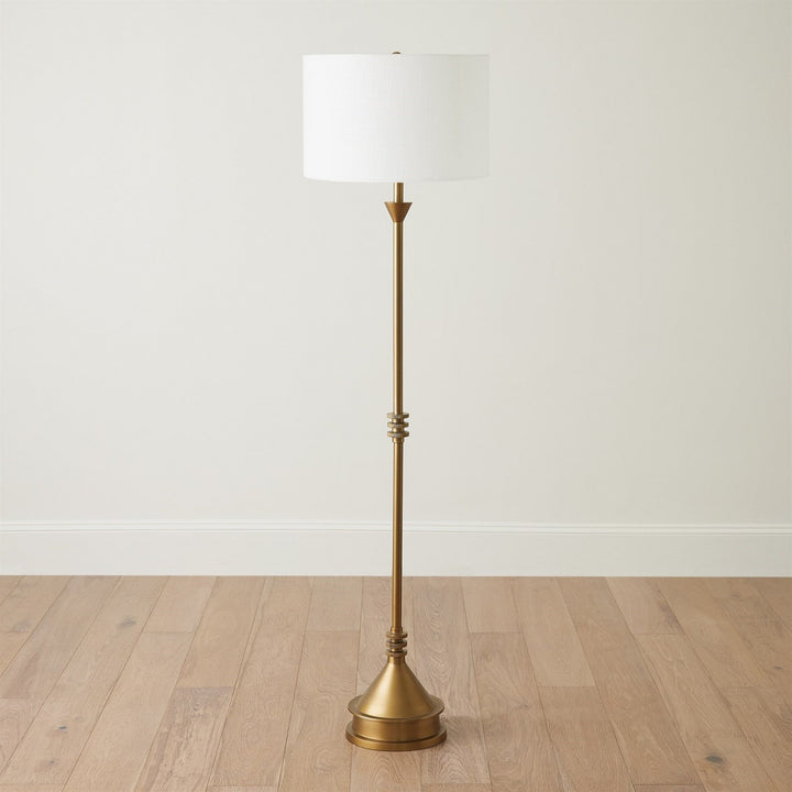 Gear Floor Lamp - Antique Brass