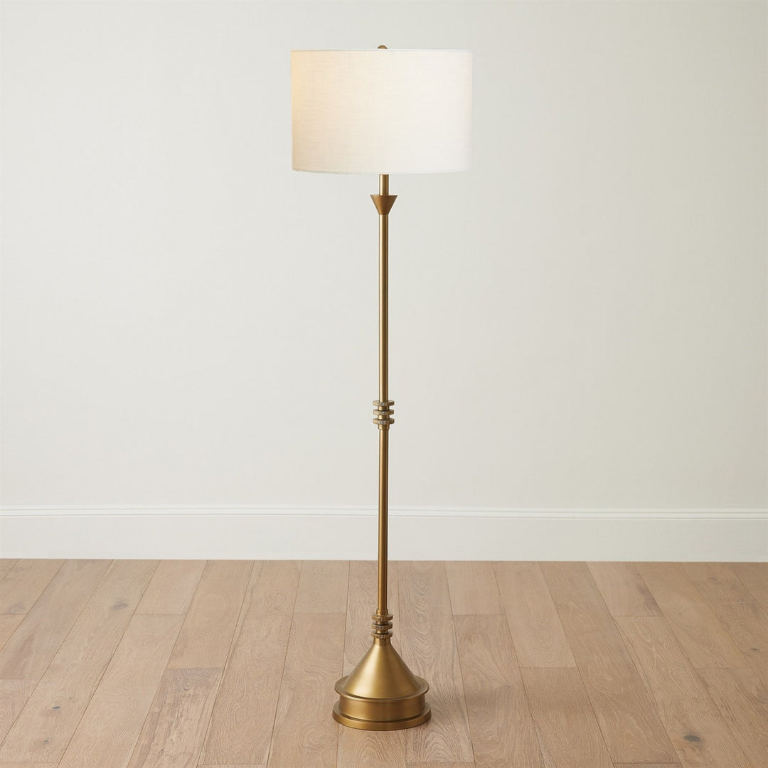 Gear Floor Lamp - Antique Brass