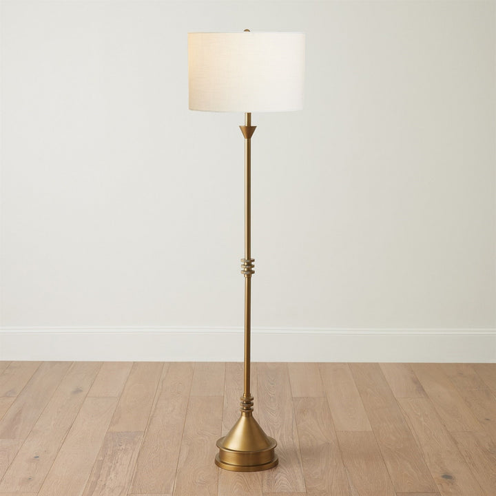 Gear Floor Lamp - Antique Brass