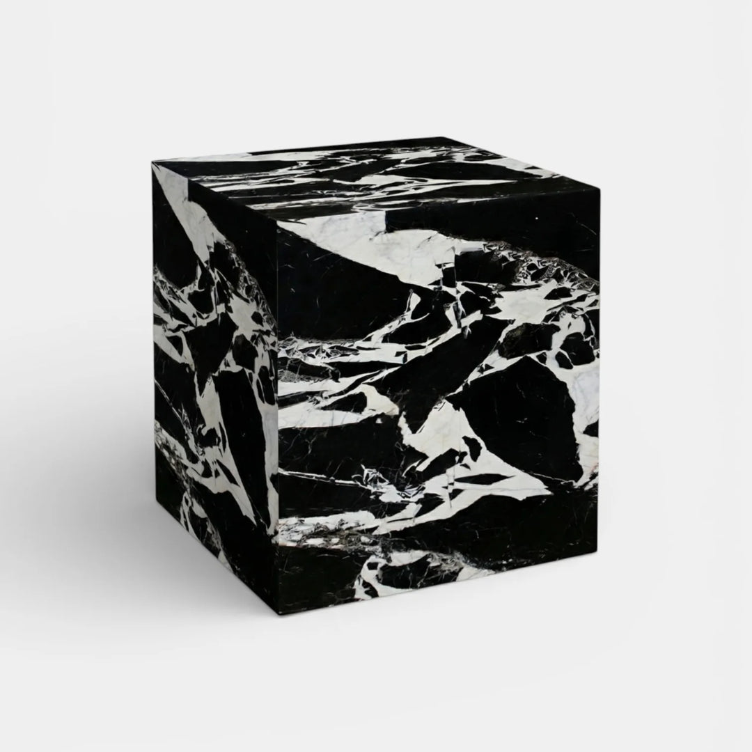 Grand Antique Marble Cube Table