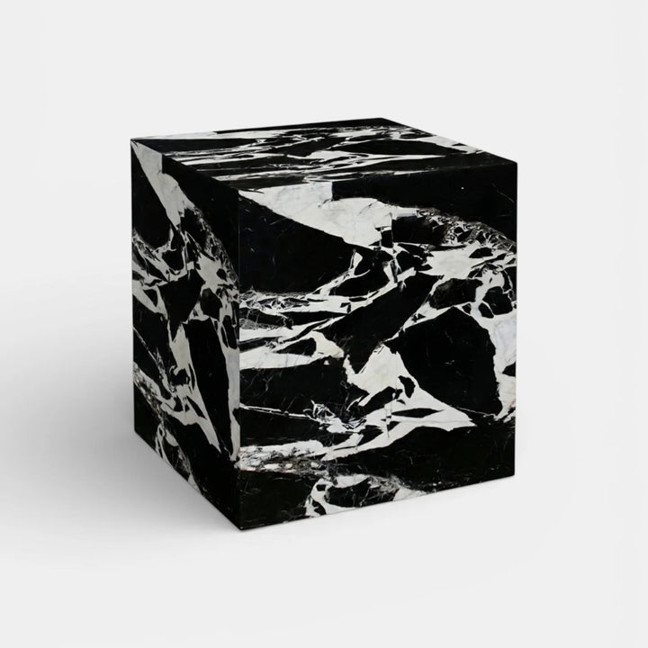 Grand Antique Marble Cube Table