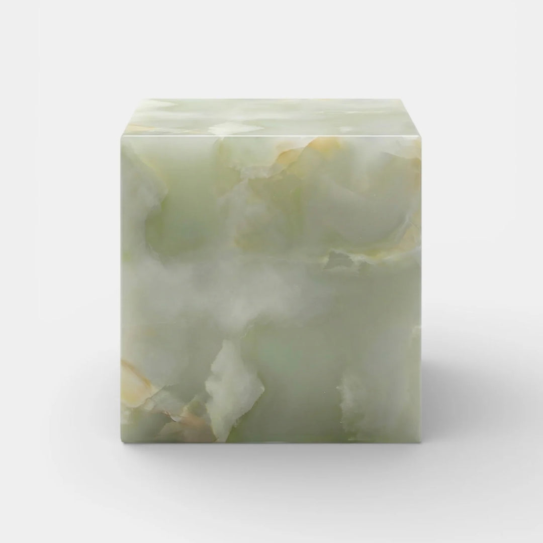 Green Onyx Cube Table