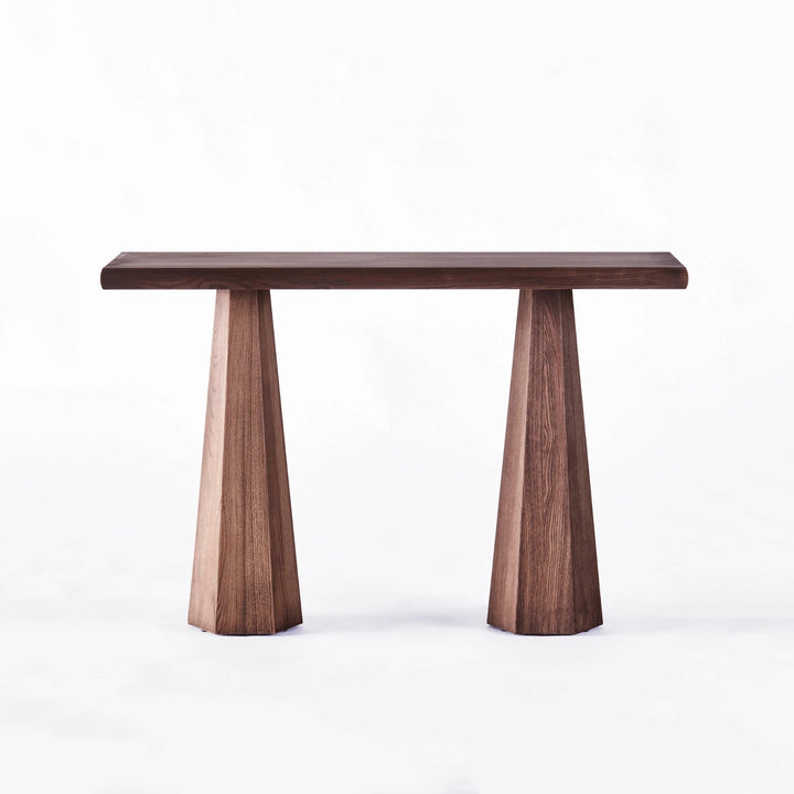 Hexagon Console Table Stained Ash
