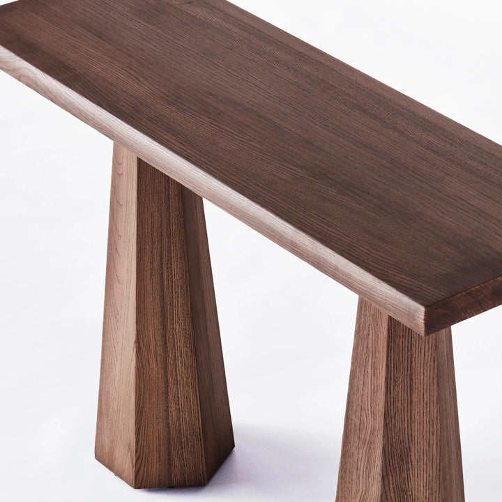 Hexagon Console Table Stained Ash